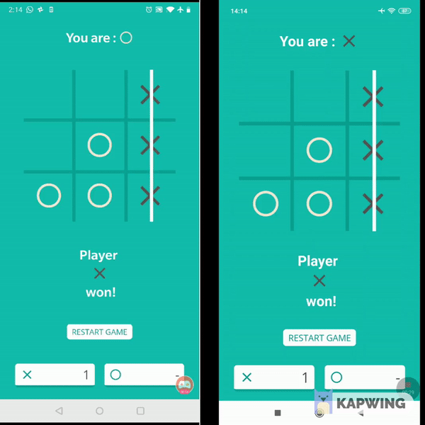 2 Tic Tac Toe Multiplayer, Firebase, Kotlin