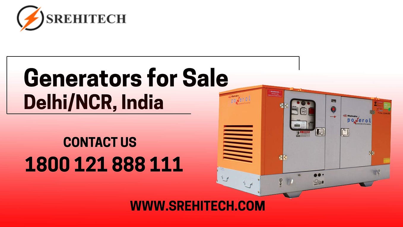 Generator on rent in Delhi NCR. SreHitech are offering Generator on