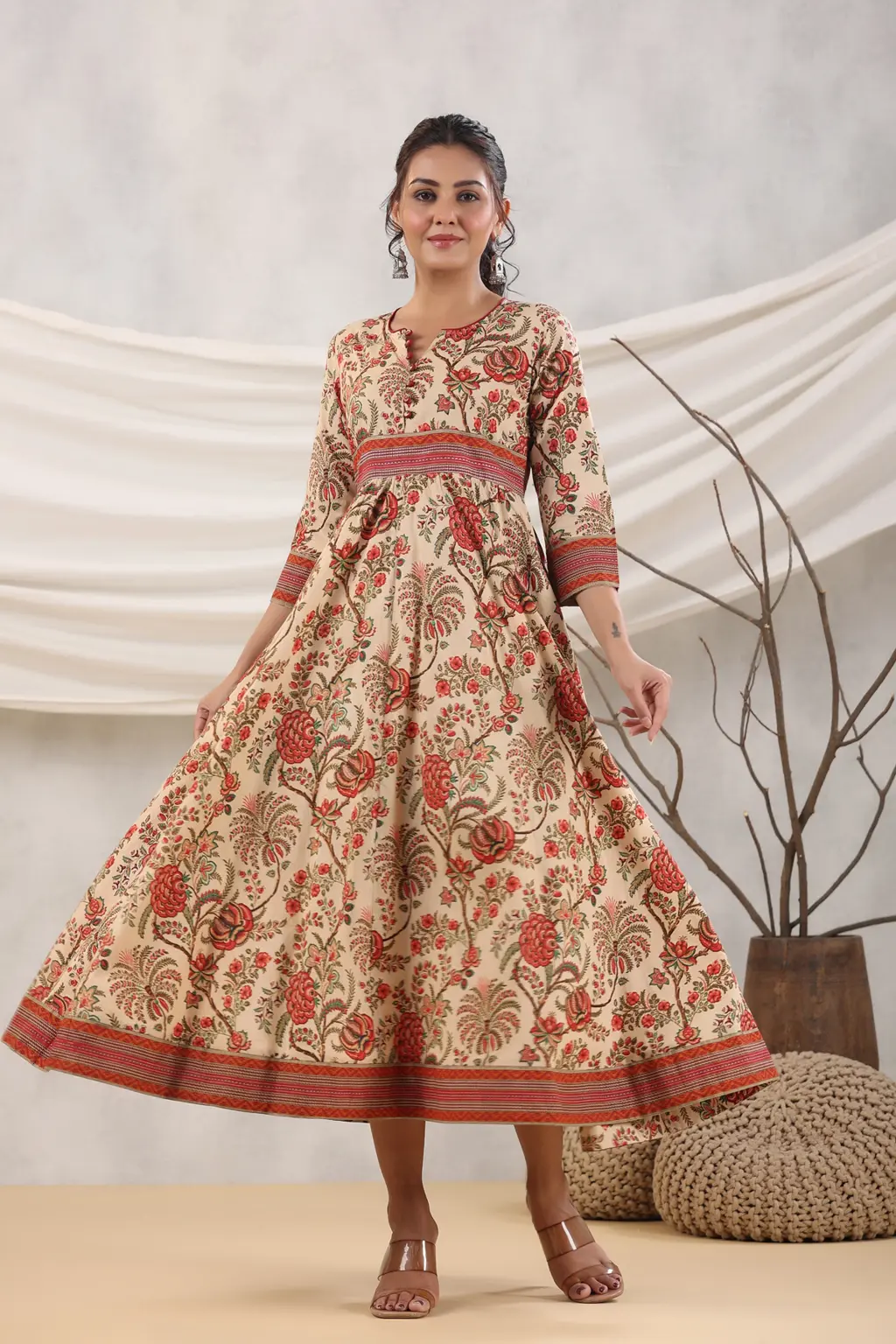 Buy Designer Printed Ethnic dresses for women