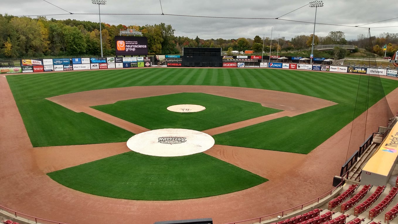 Timber Rattlers manager Matt Erickson right at home