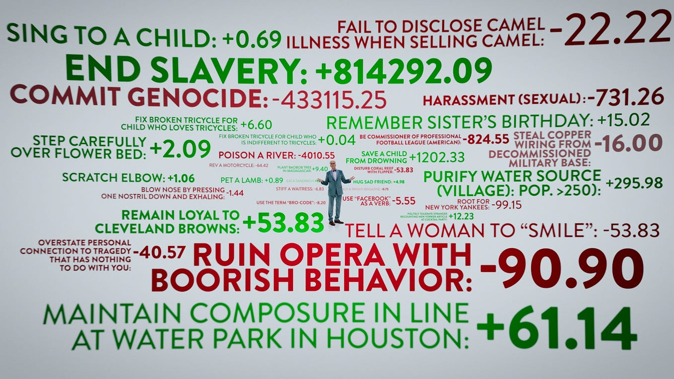 The Entire List of Actions and Their Scores On “The Good Place”