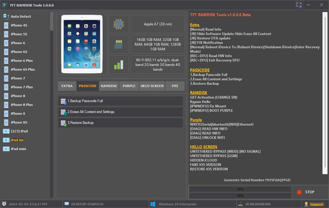 Romfw ramdisk v3 0 0 manage bypass icloud lock on iphone ipad by