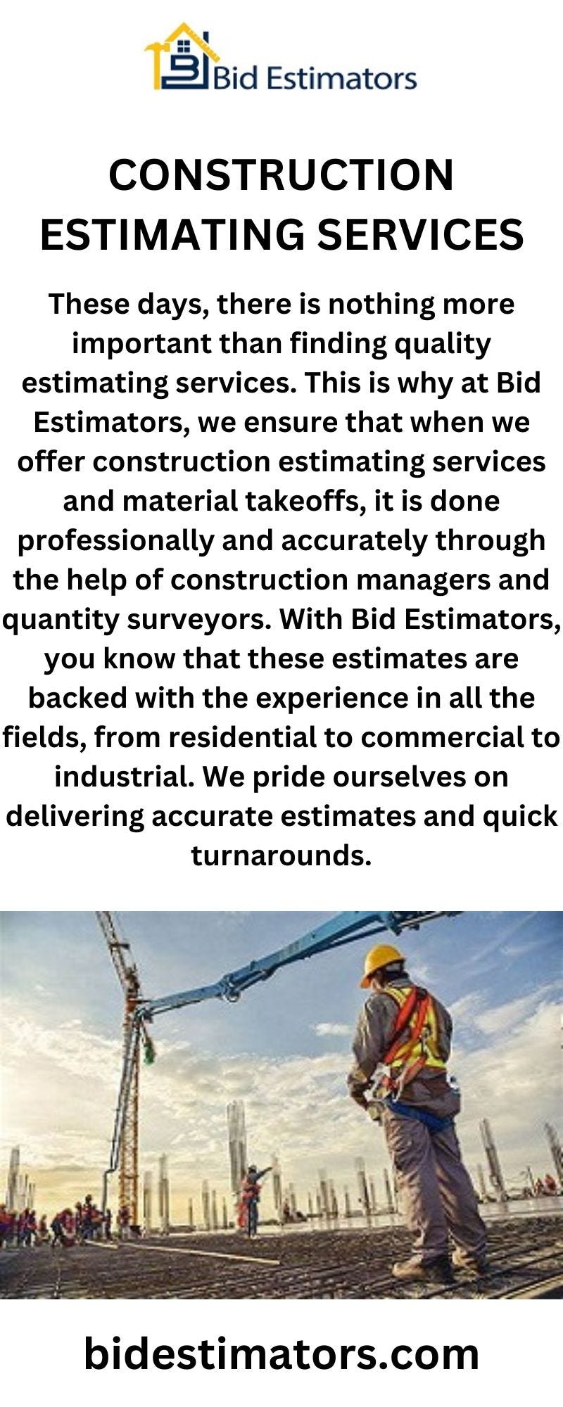 Construction Estimator bidestimators Medium