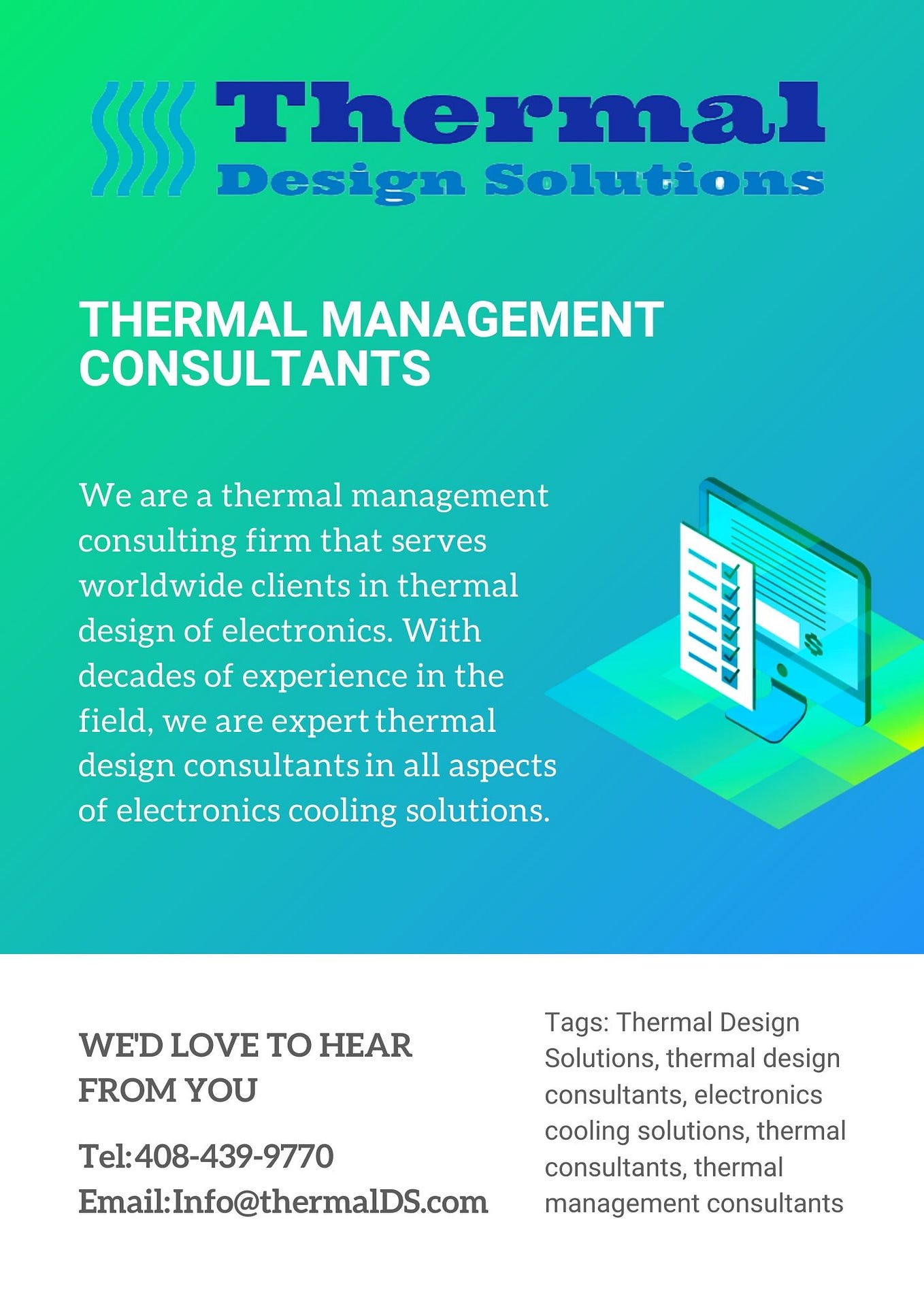 Electronics Cooling Solutions — Thermal Design Solutions by