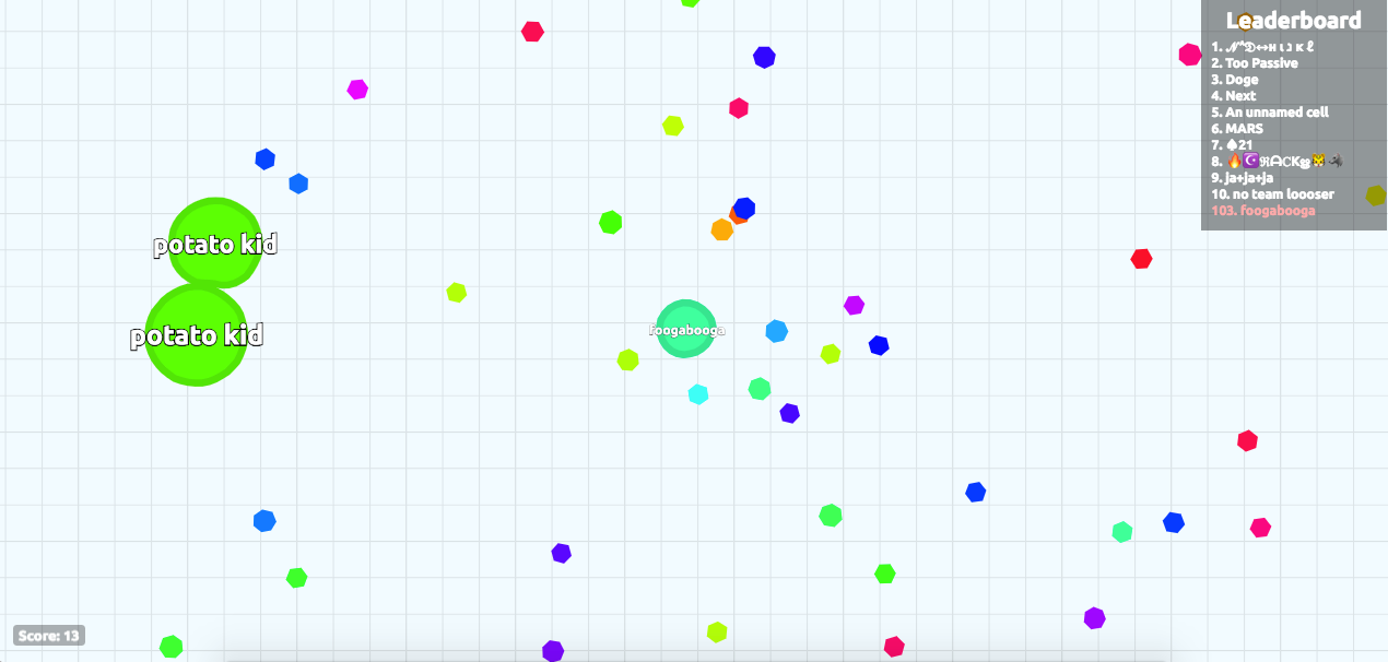 Design Activities Log — Week 10: Agar.io, by Jean-Paul