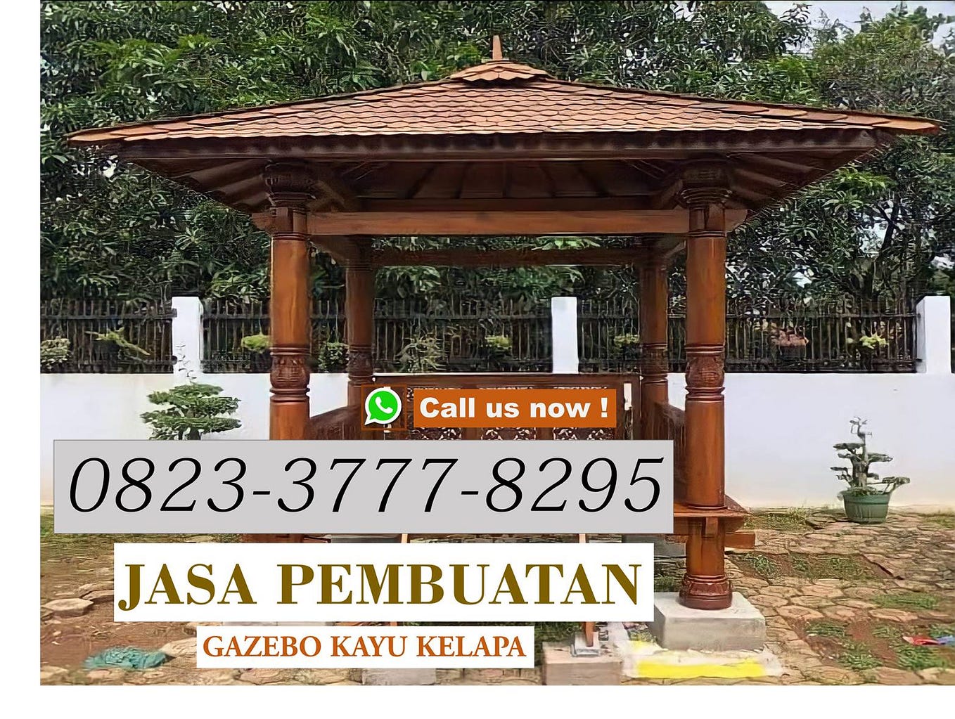 Unik Dan Mewah Wa 081555436087 Pengrajin Saung Kayu Kelapa By