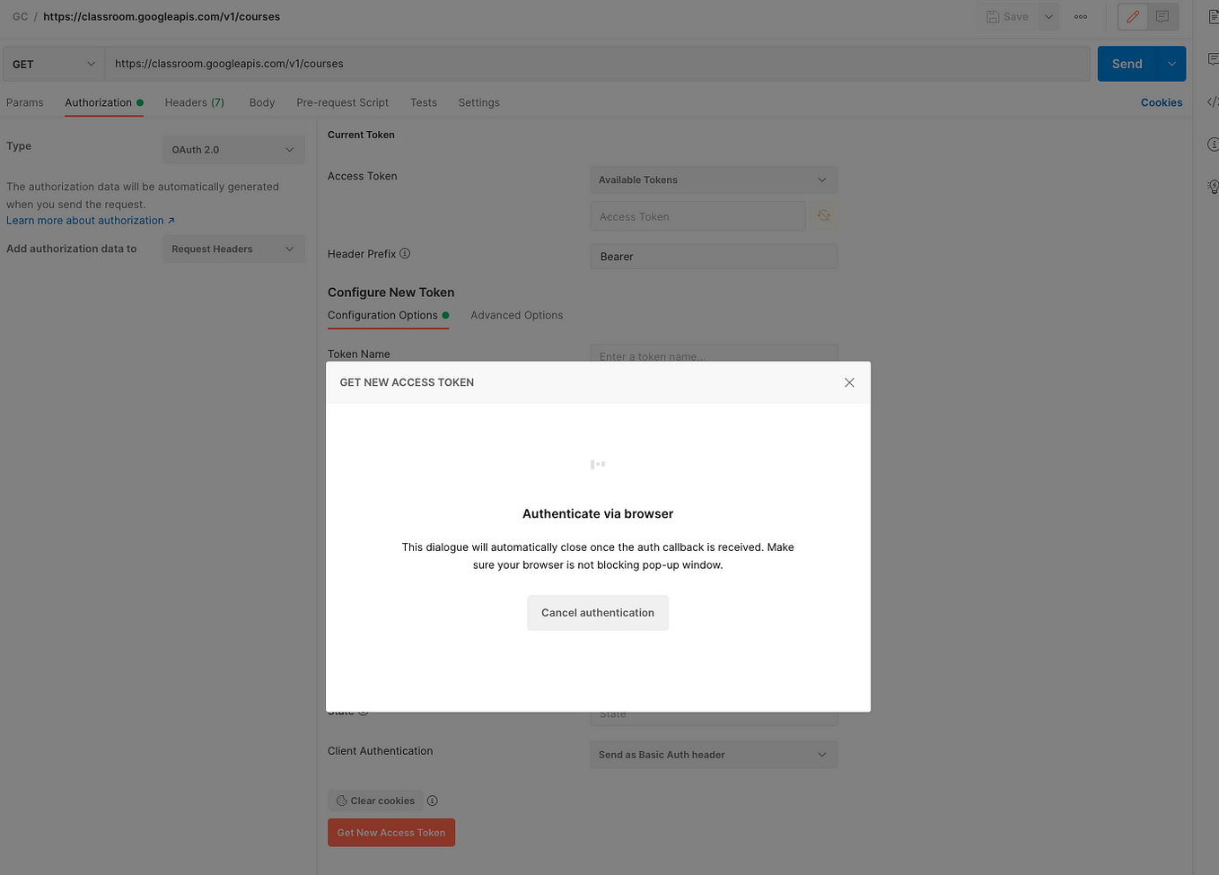 How to get Oauth access token and retrieve data from Google APIs using Postman
