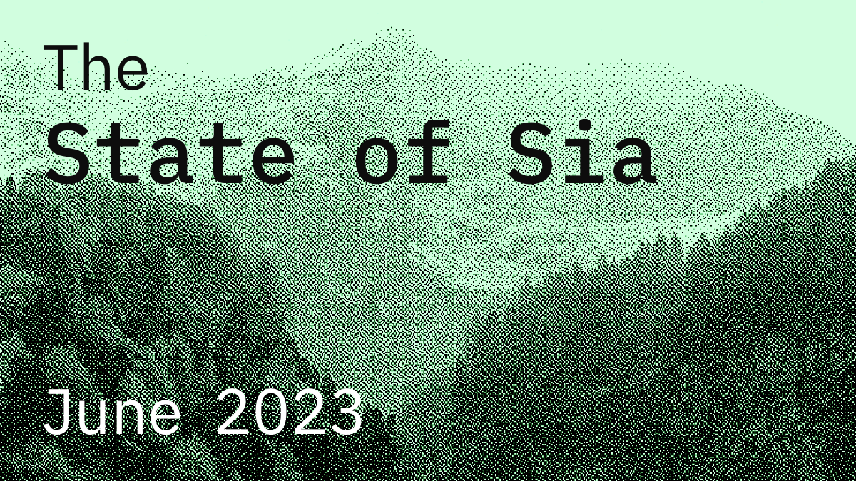 Grants Program Update, July 2023. A monthly status update for Sia