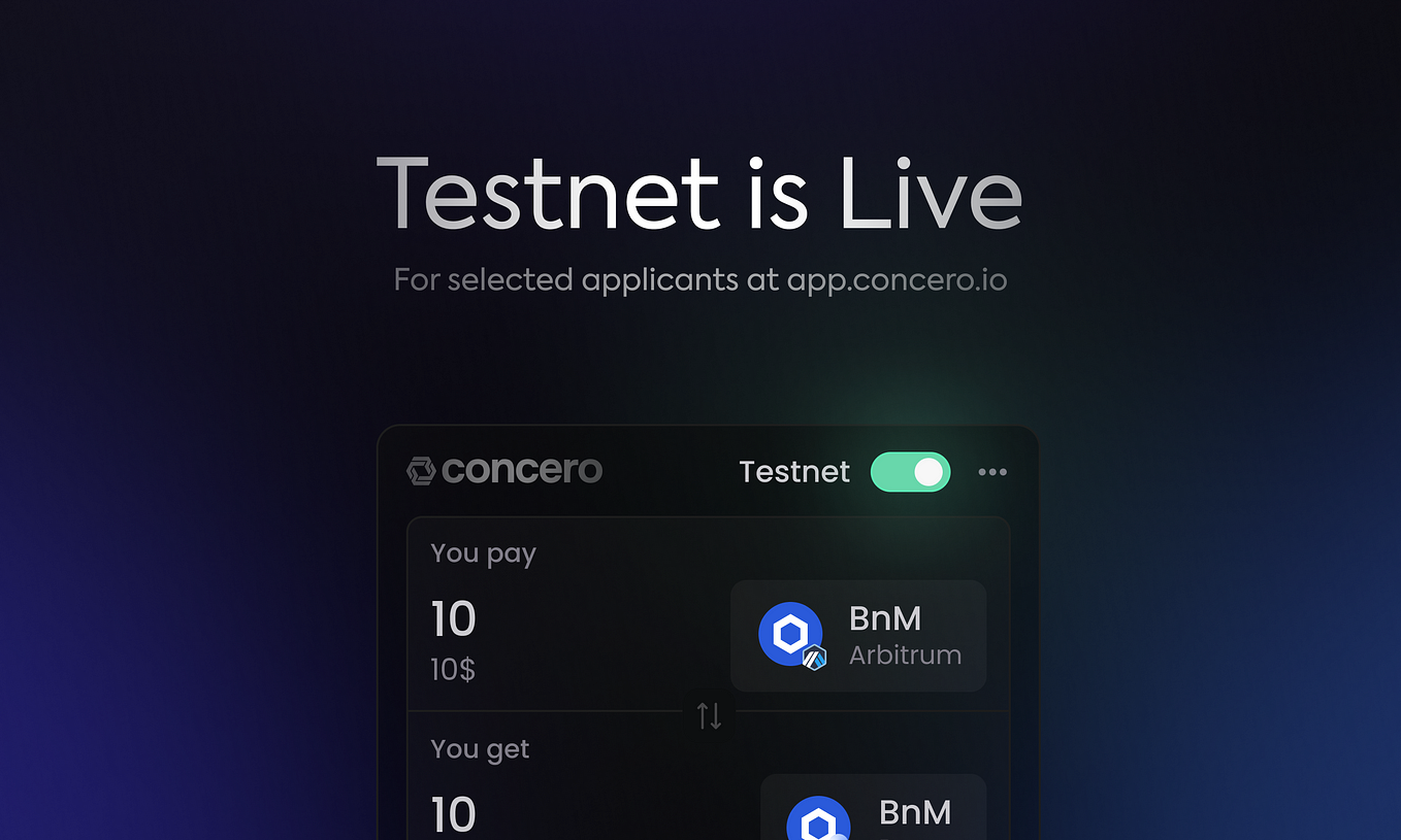 Concero Testnet is now live