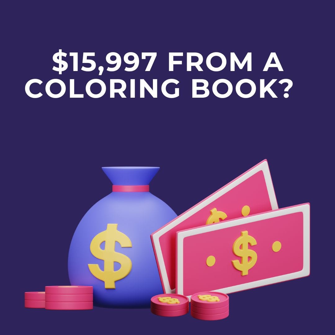 $15,997 from a Coloring Book? Discover Amazon’s KDP Strategy Goldmine