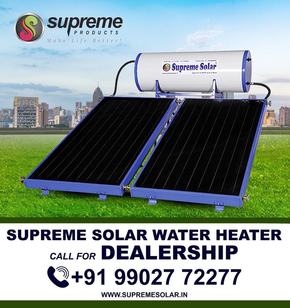 Solar hot water heater manufacturers by Supreme Products Medium