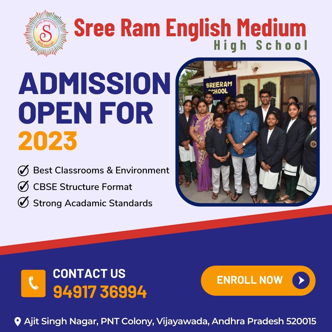 Best School in Vijayawada Sreeram E.M High School Medium