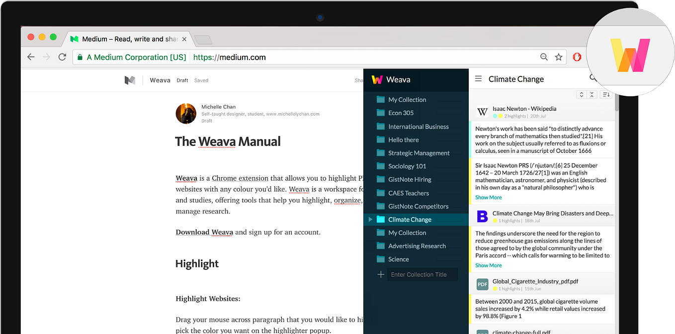 The Weava Manual. Weava is a Chrome extension that allows… by