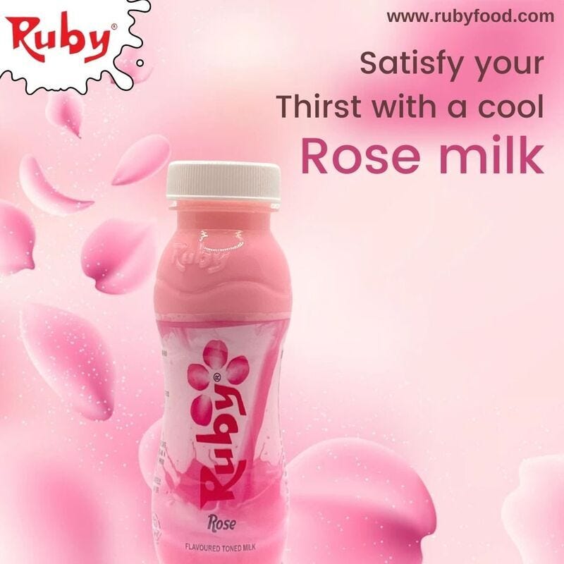 Ruby Food offers Best Refreshing Drinks Rose Milk. - Ruby Food - Medium