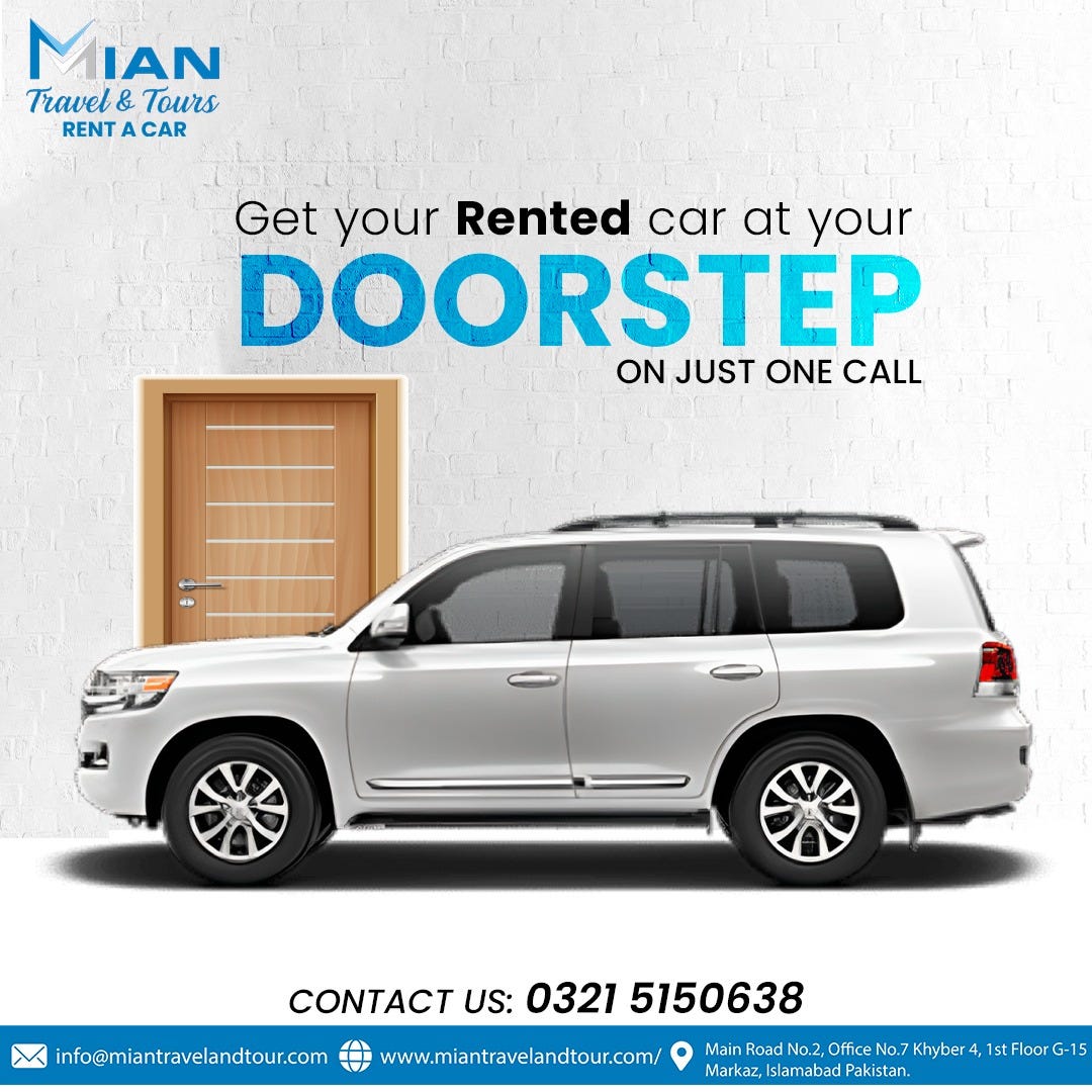 Rent a cars in Islamabad without driver by mian travel and tours