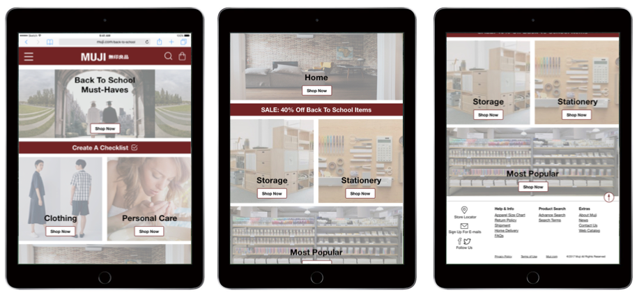 Muji x Back To School — A New Pop Up Site