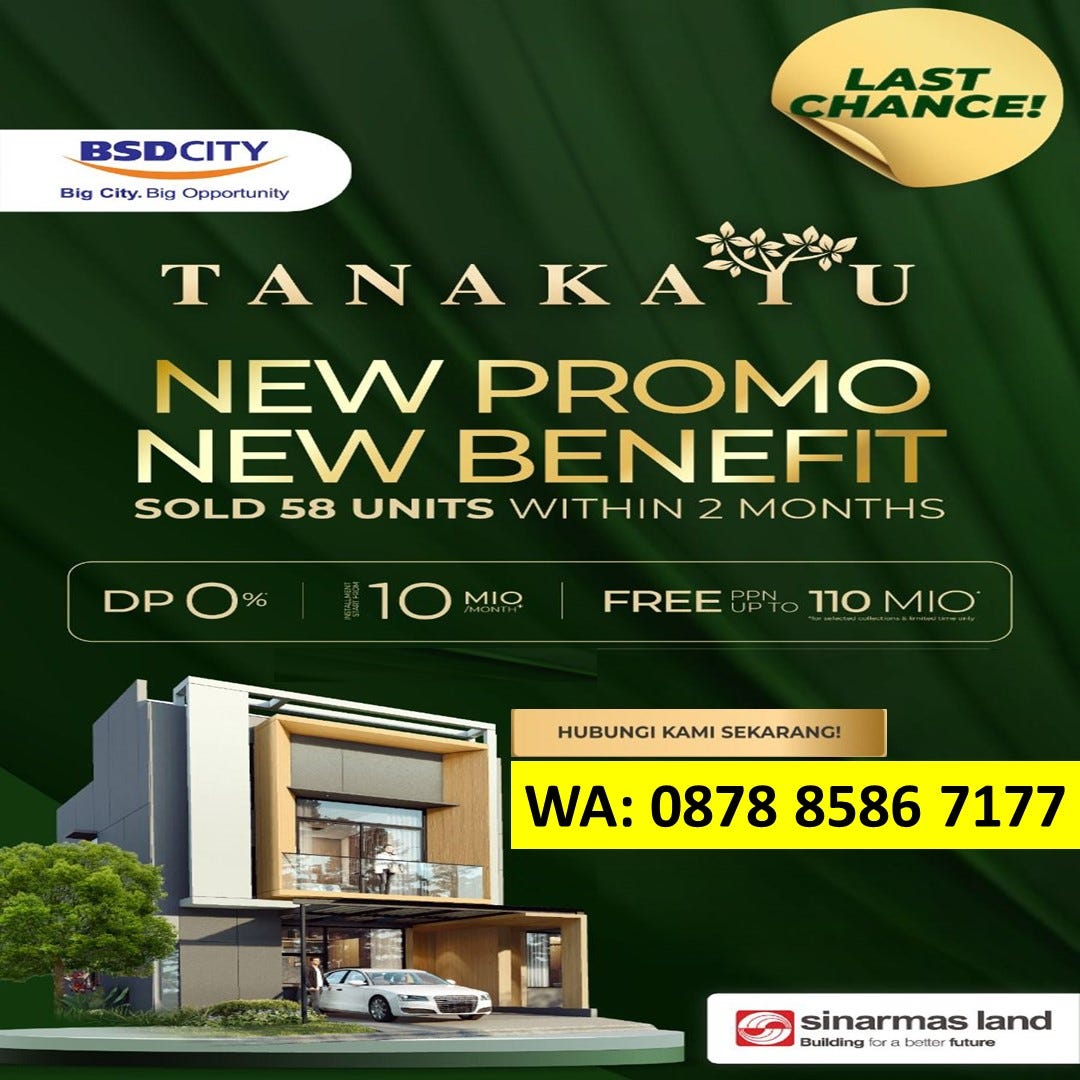 WA 0878 8586 7177, Promo Terbaru Rumah Tanakayu Chava BSD City