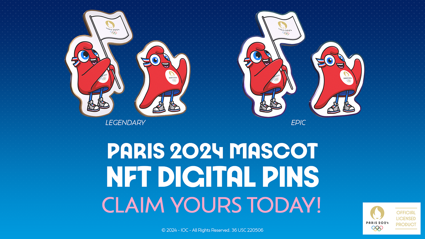 PARIS 2025 MASCOT NFT DIGITAL PINS! by nWay Bear nWayPlay