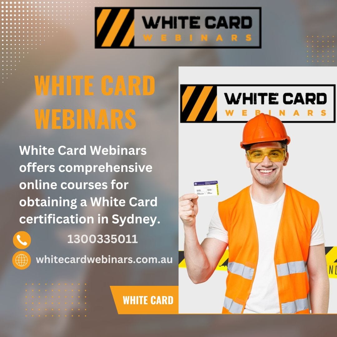 The Benefits of an Australia White Card Online in NSW by White Card