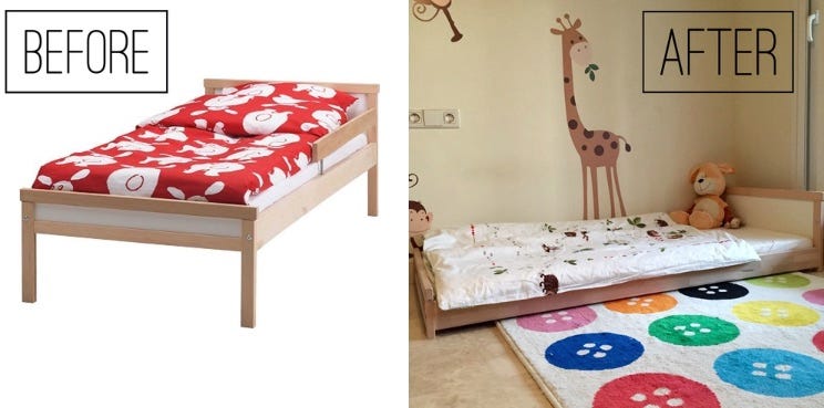 The perfect IKEA montessori bed. Since I wrote about Oliver's montessori… |  by Carlotta Cerri | La Tela di Carlotta (english) | Medium