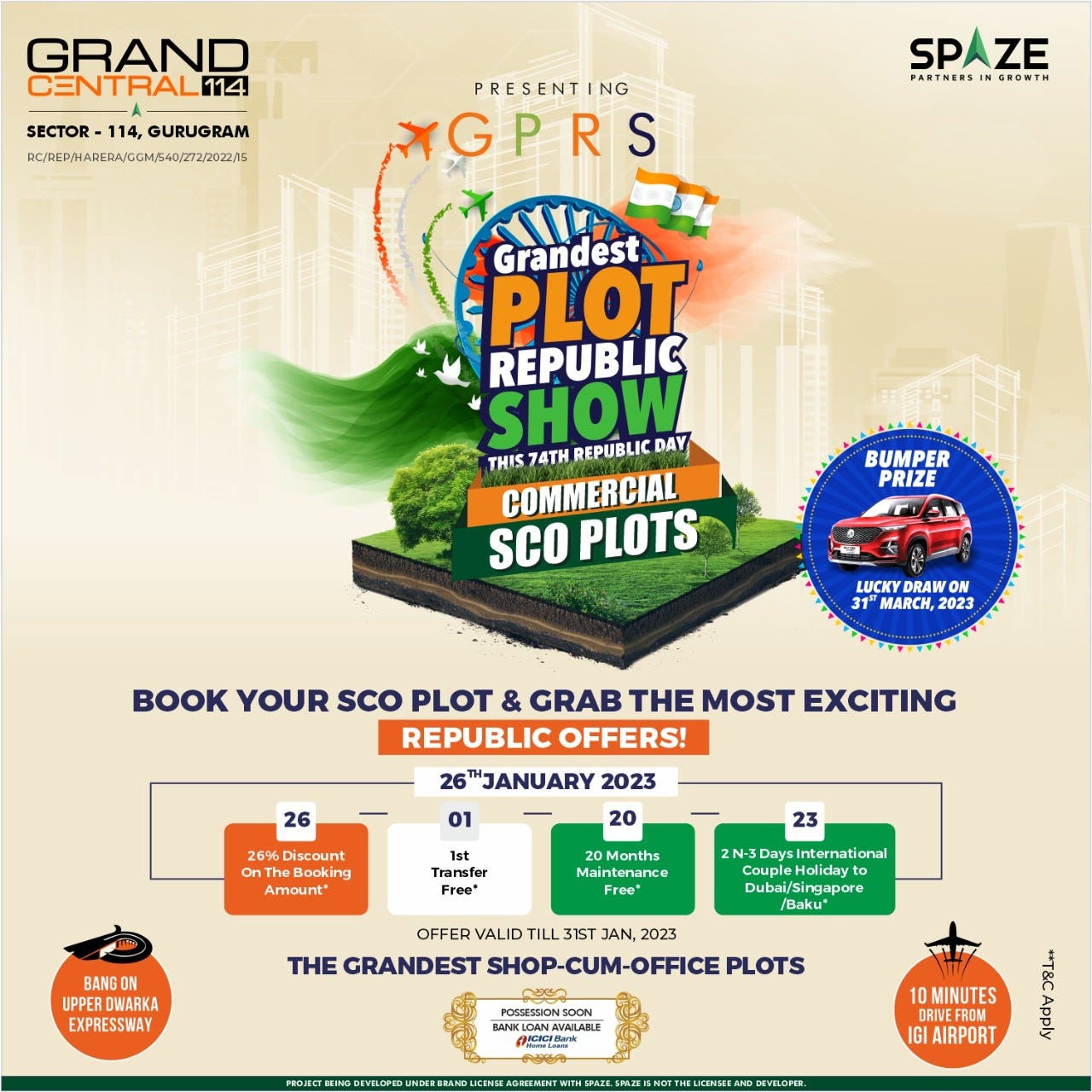 SCO Plots in Gurugram Developed by Grand Central 114 Grand Central SCO Plots in Gurugram Developed by Grand Central 114 Grand Central