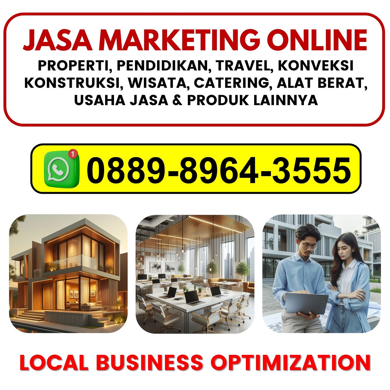 Jasa Digital Marketing Bisnis Konstruksi Surabaya Hub 0889 8964 3555