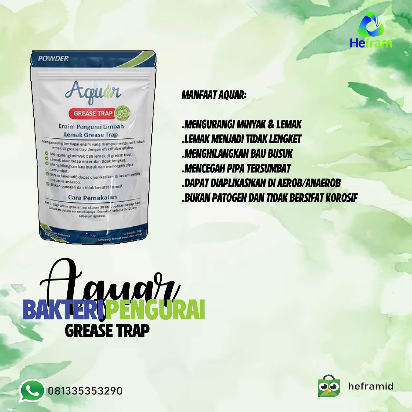 penghilang bau grease trap081335353290 Heframasastawildan Medium