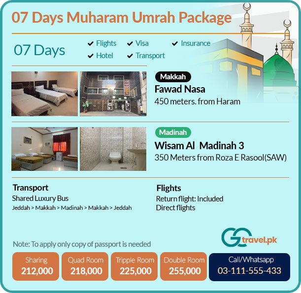 Best Price Umrah Packages from Lahore 2024 by travel agency Jun