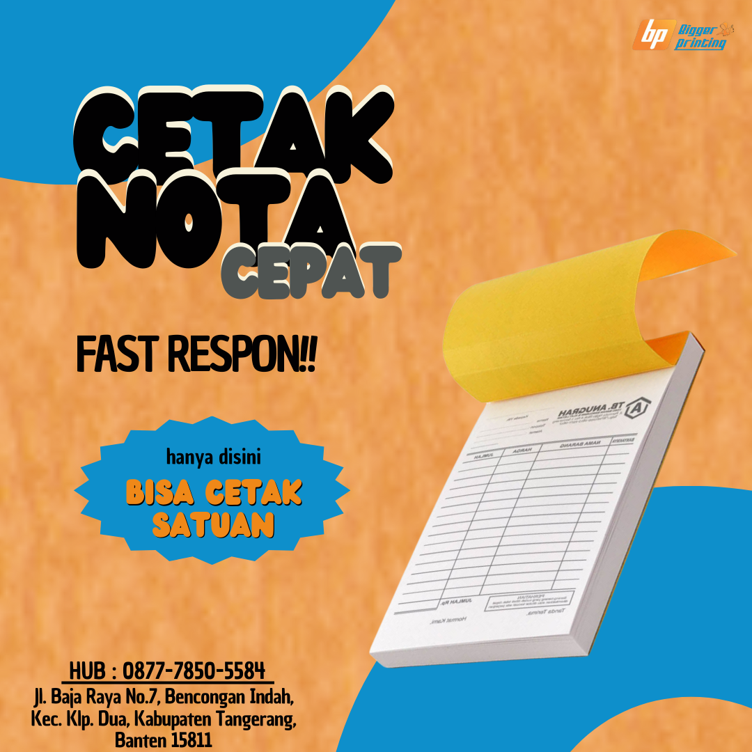 CETAK EKSPRESS, Wa./Call 0877-7850-5584, Cetak nota Satuan di pondok