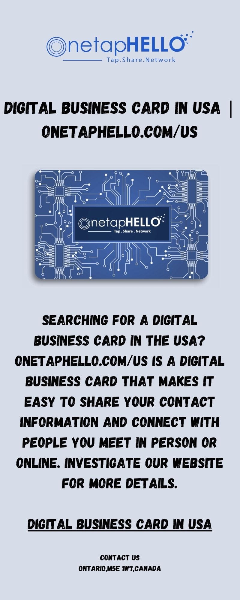 Digital Business Card in Usa Hello Medium