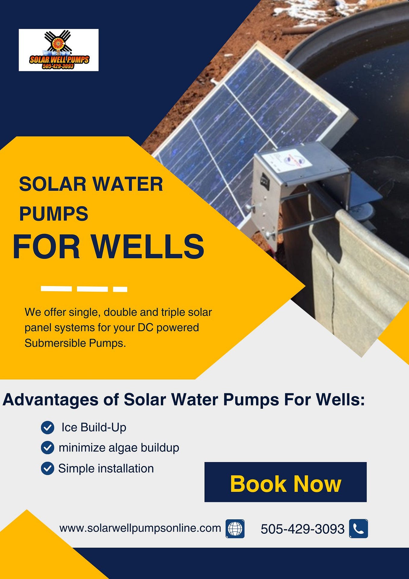 Solar Powered Water Well Pump Kits are Submersible and WaterResistant