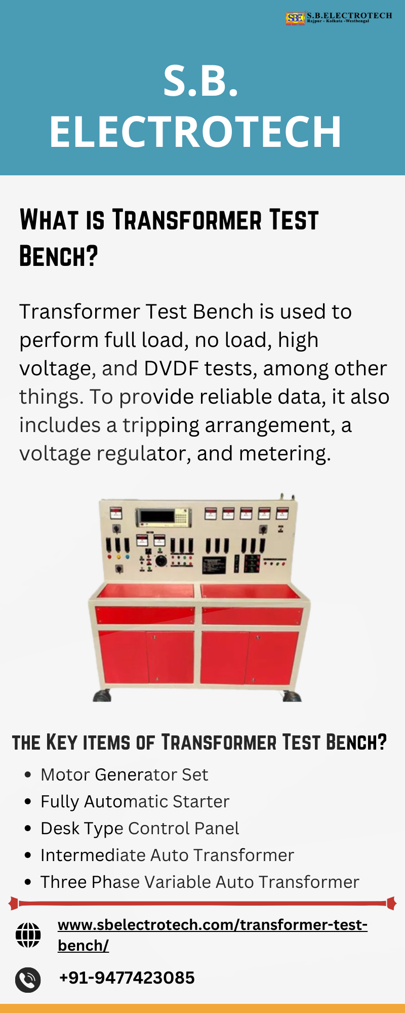 Premium Transformer Test Bench Manufacturer in India! S.B