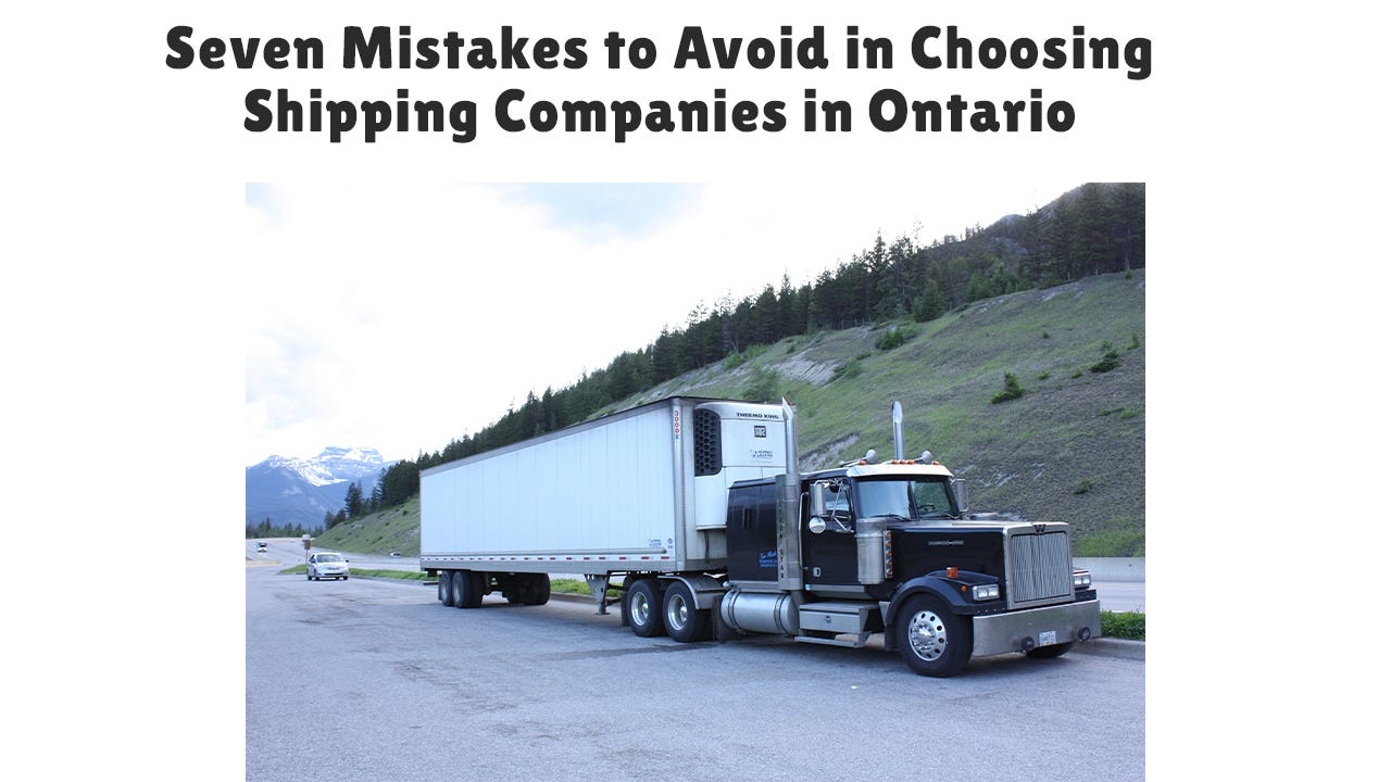 Shipping Companies Ontario — Canadian Freight Quote Freightcanadian