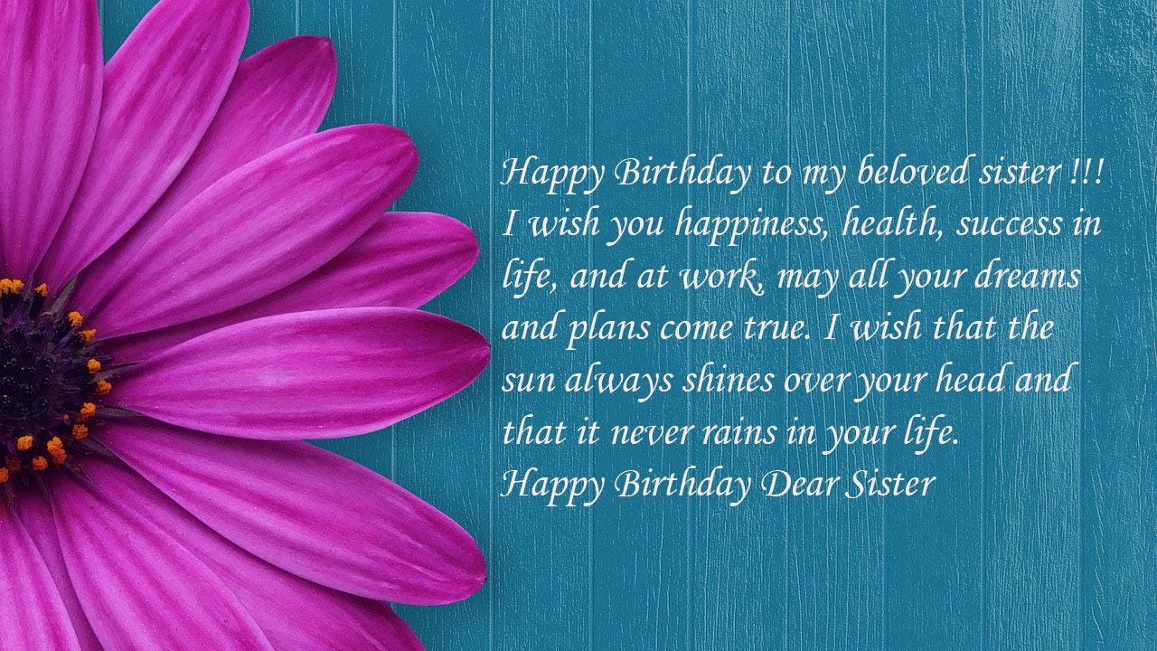 Happy birthday Message, quotes, wishes for sister | Medium