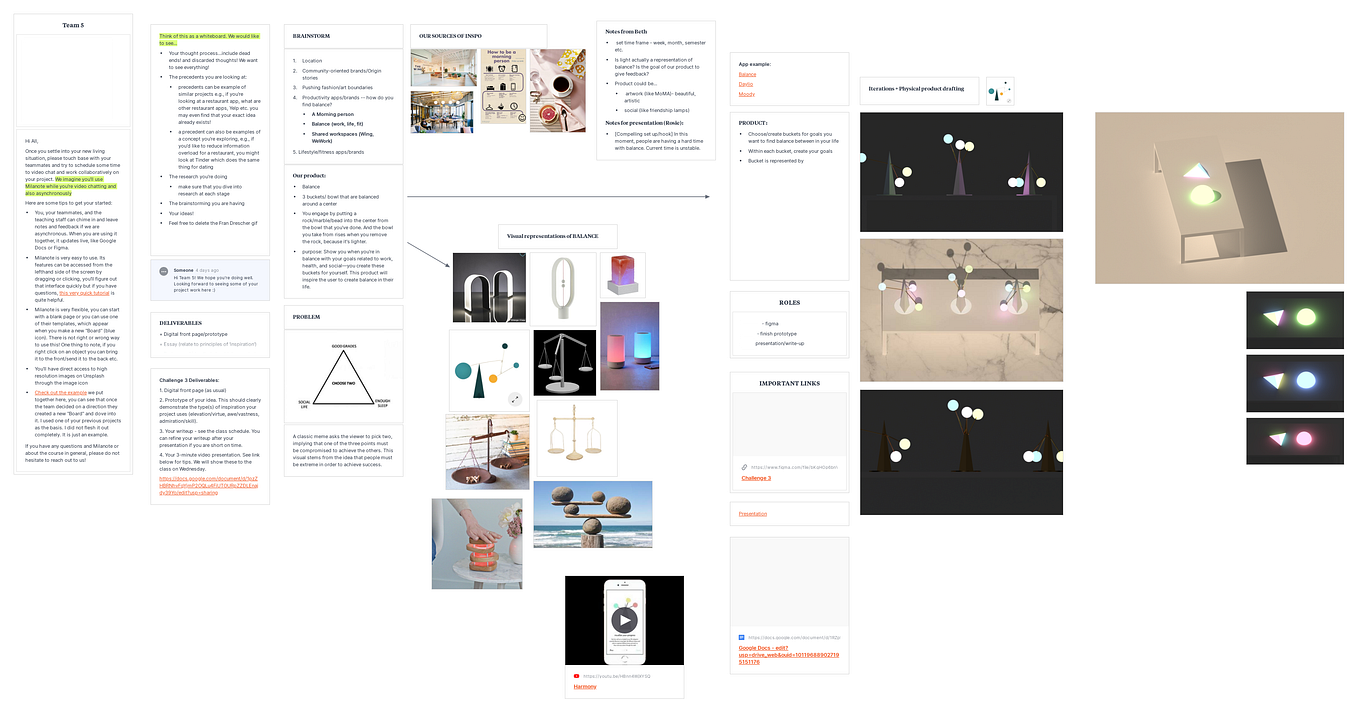 Designing digital workspaces for creativity and collaboration in online project-based courses