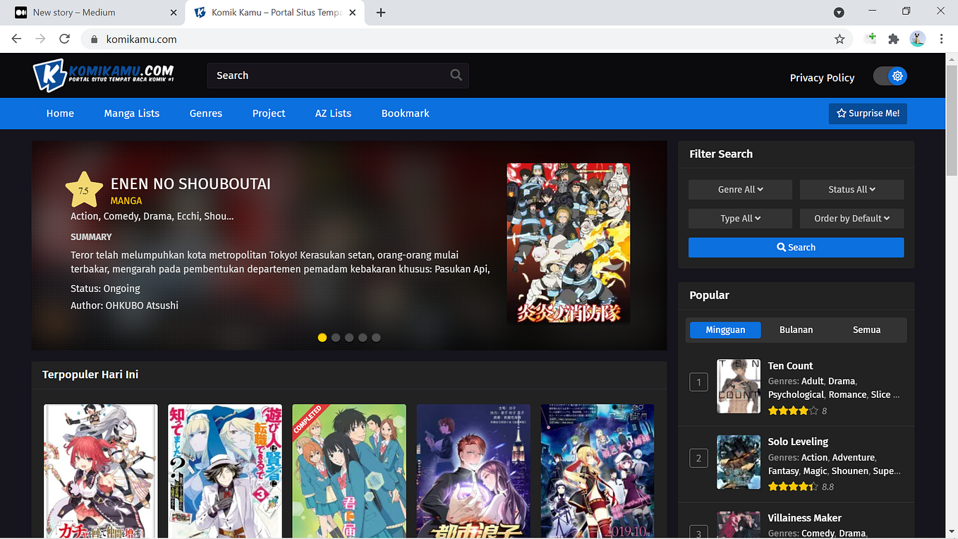 Cari Tempat Baca Komik Manga Devil Sword King Premium Update Terbaru