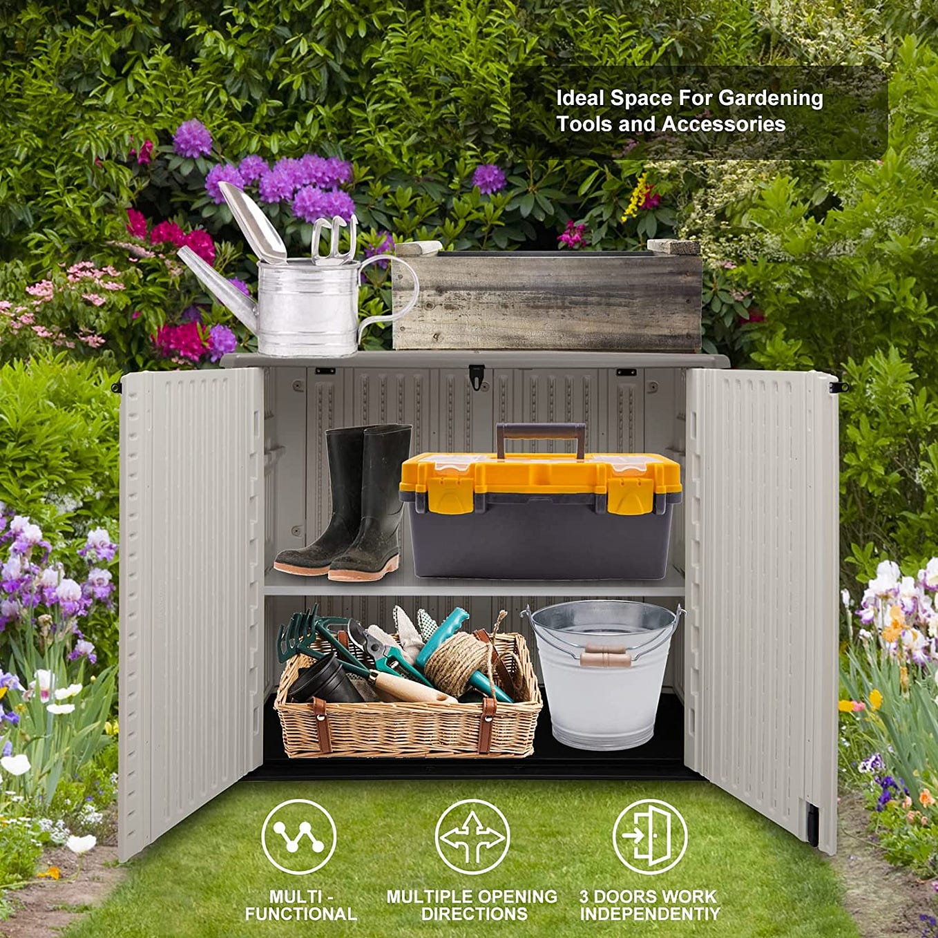 Foldable Outdoor Storage Shed for Patio Amazon.ca hortic Medium