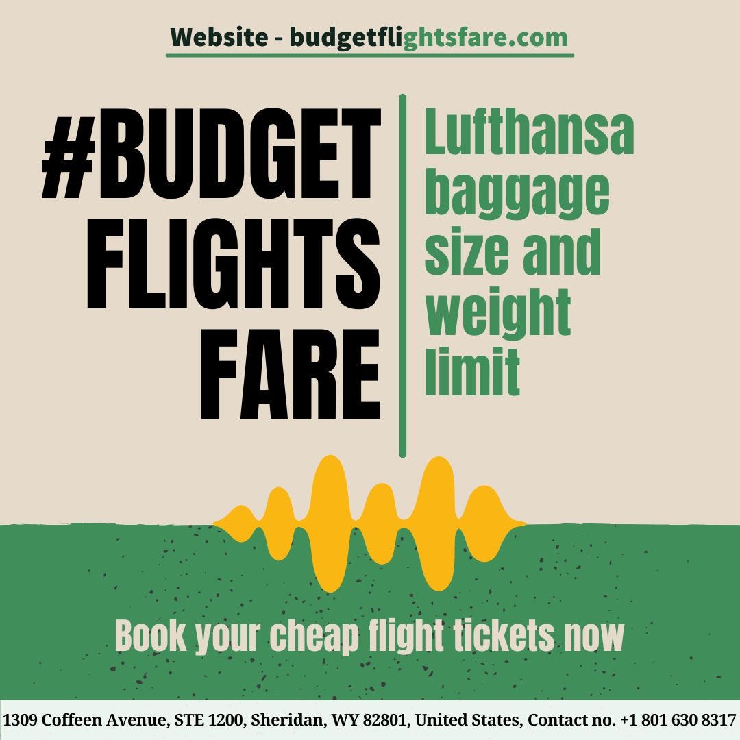 Lufthansa Baggage Tracker budgetflightsfare Medium