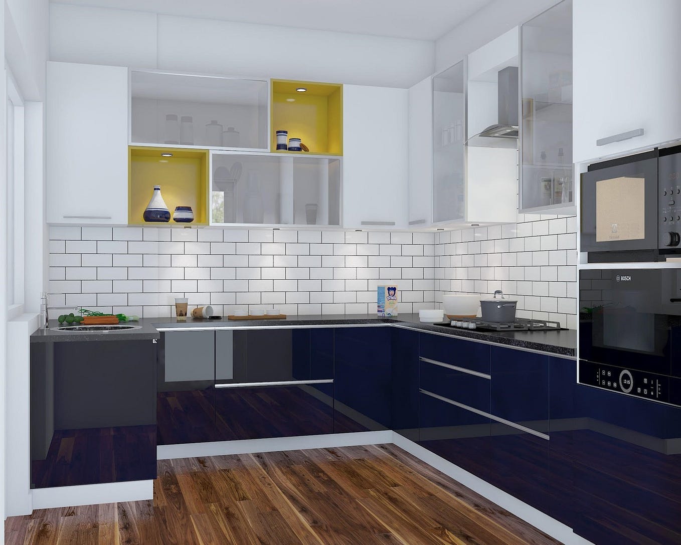 7 Modular Kitchen Color combinations 2020 by Lavana Architects