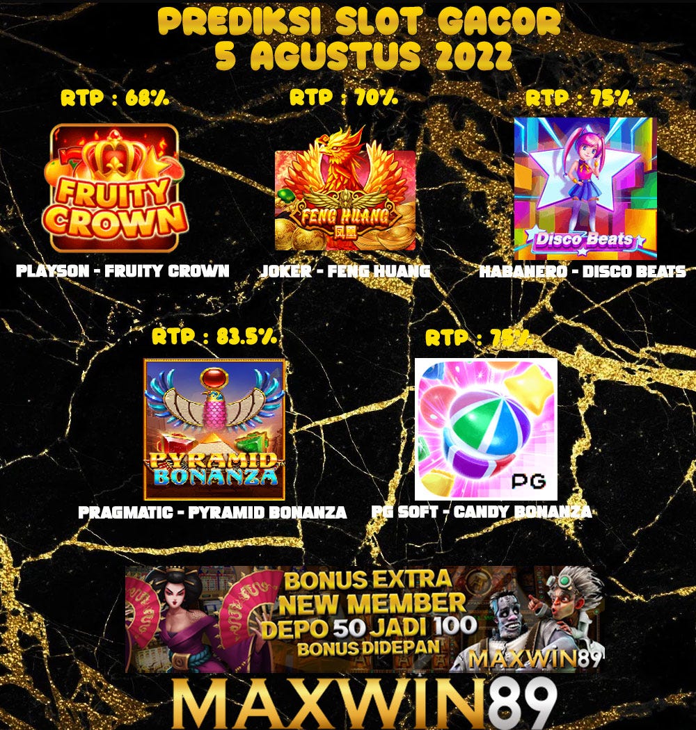 Prediksi SLot Gacor 02 Agustus 2022 maxwin89 - Landakemas - Medium