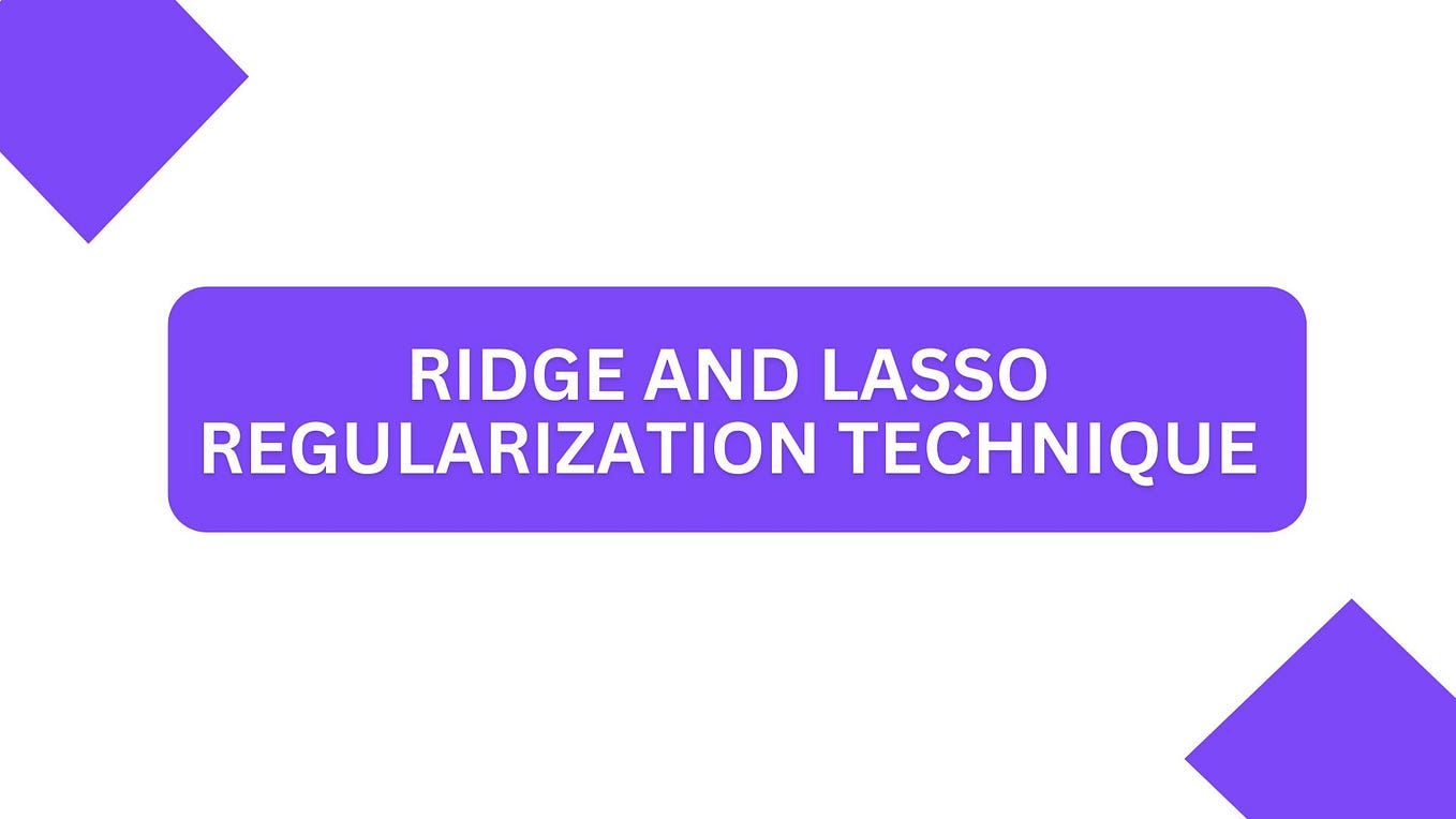 Lasso (l1) and Ridge (l2) Regularization Techniques | by Amit Chauhan ...