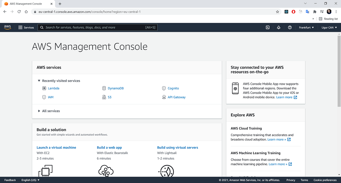 How to call a Lambda Function via API Gateway on Aws Services from the