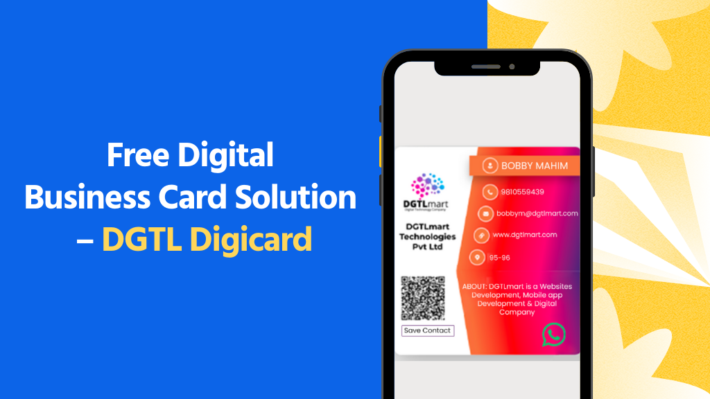 free Digital Business card Generator DGTL Digicard Sumandgtlmart