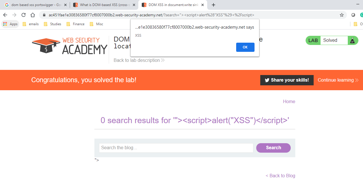 DOMbased Open Redirection Portswigger Lab by shilpy banerjee Medium