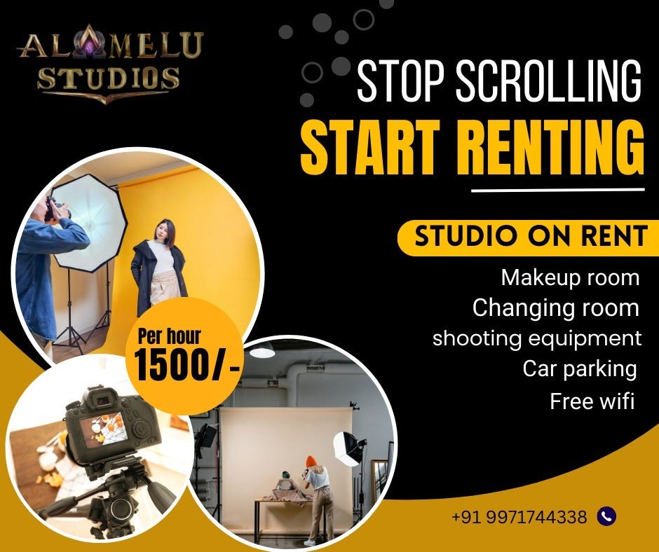 video studio space on rent Alamelu studios Medium