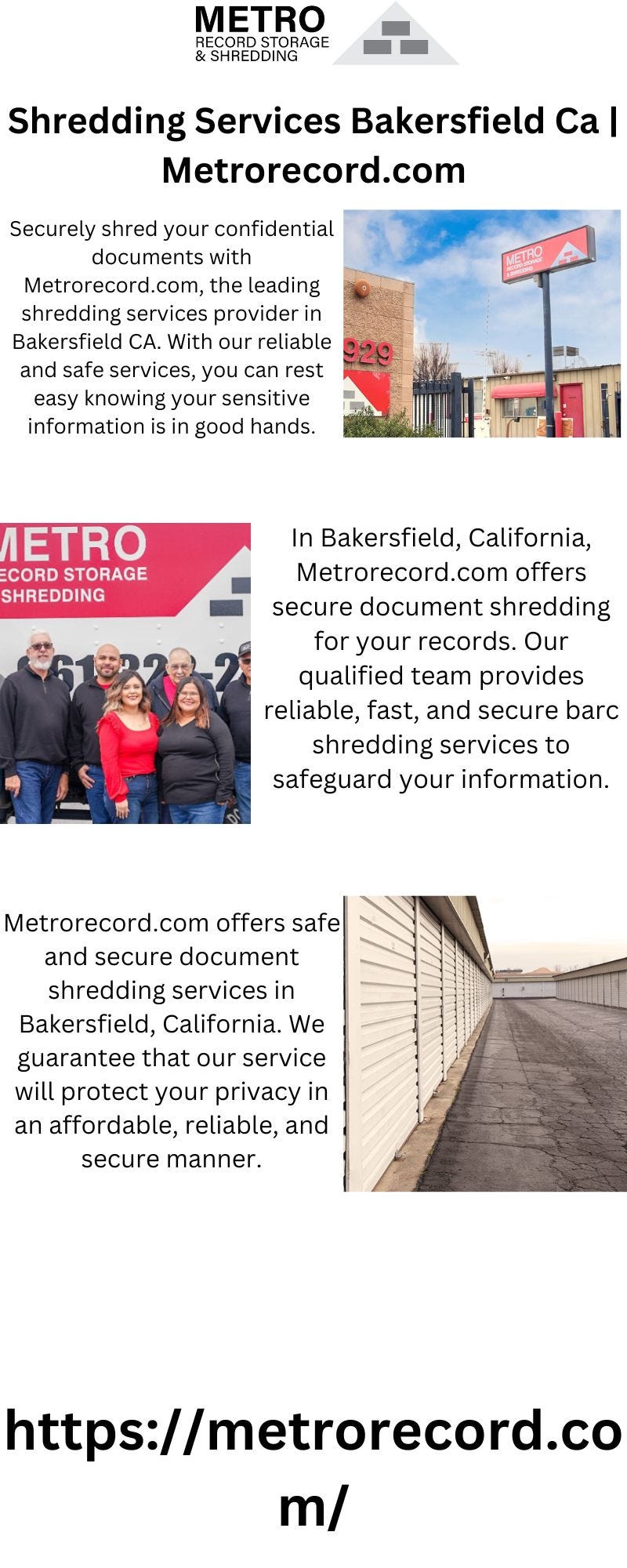 Barc Shredding Bakersfield Ca Metro Record Storage