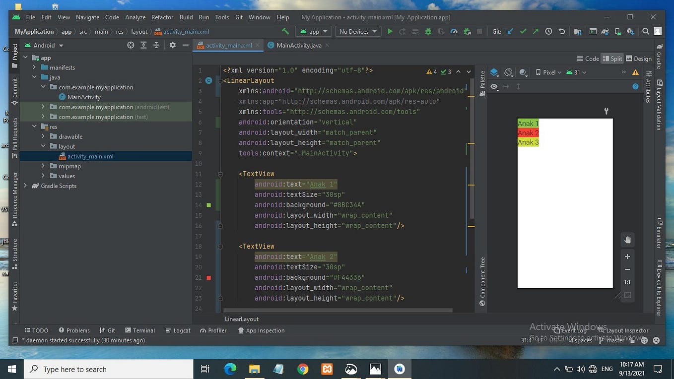 Cara Membuat Layout Di Android Studio - Inshiatunhanifah - Medium