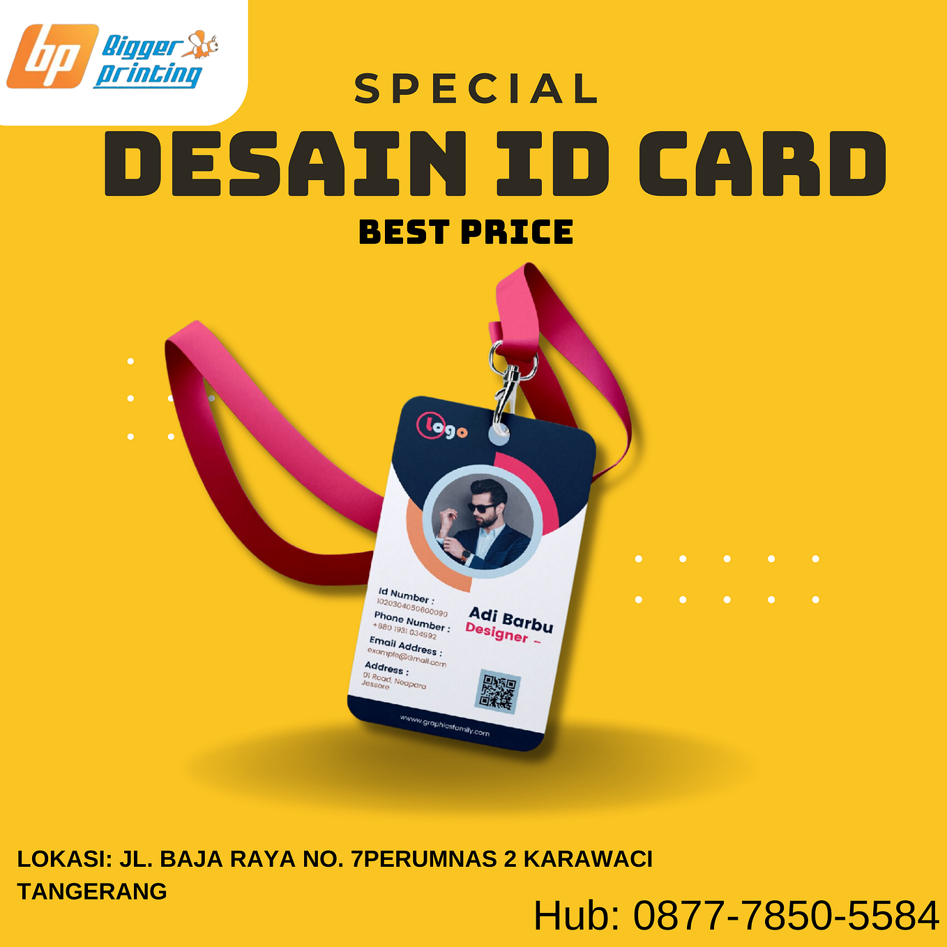 BEST SELLER, Wa./Call 0877–7850–5584,Cetak Id Card di Benda Tangerang