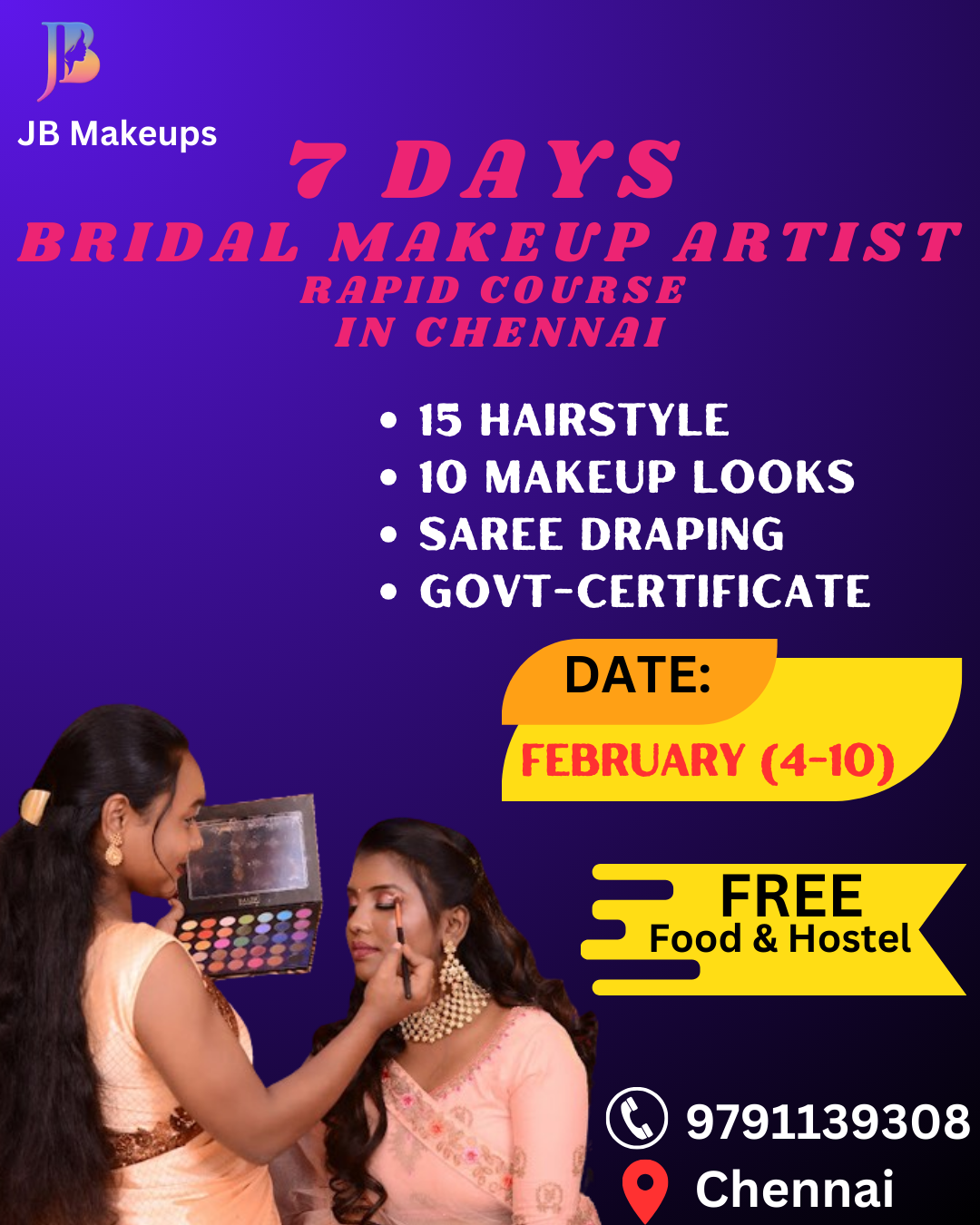 “Best Bridal Makeup Artist in Poonamallee” by Bharathi Jan, 2024