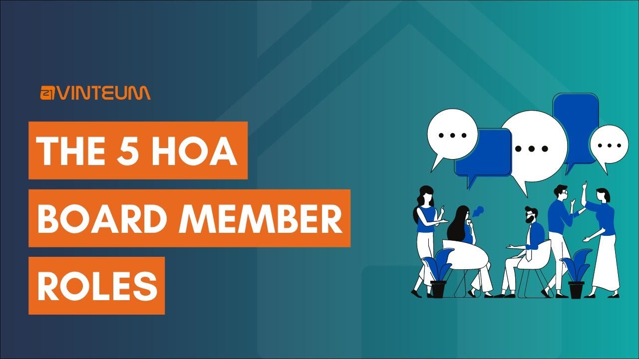 The 5 HOA Board Member Roles. The board of directors is made of… by